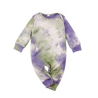 Babykleidung Tie-dye Säugling Langärmeligen Einteiligen Strampler sku image 3