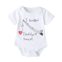 Summer Babies And Toddlers Funny Short-sleeved Onesie Cute Romper sku image 4