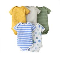 Summer Baby Clothes Cute Fashionable Casual Short-sleeved 5-piece Set sku image 1