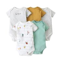 Summer Baby Clothes Cute Fashionable Casual Short-sleeved 5-piece Set sku image 6