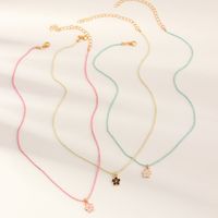 Children's New Beach Style Butterfly Pendant Necklace 3/4 Piece Set sku image 1