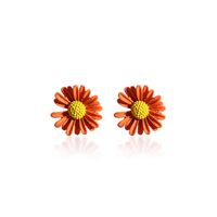 Korean Daisy Alloy Simple Candy Colorful Earrings sku image 5