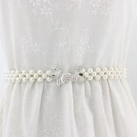 New Pearl Korean Elastic Dress Decorated Elastic Sweet Rhinestones Waist Chain main image 1