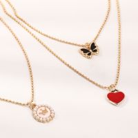 Collier De Perles Avec Pendentif Coeur Papillon Dégoulinant Tout Assorti Pour Enfants main image 4