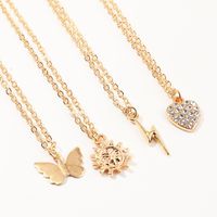 Children's New Beach Style Butterfly Pendant Necklace 3/4 Piece Set main image 5