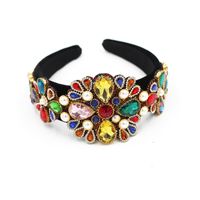 Baroque Fashion Wild Inlaid Color Rhinestone Headbands sku image 1