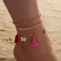 Womens Tassel Plating Alloy Ankle Bracelet Nhgy125460 sku image 2