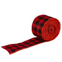 Lattice Ribbon Red And Black Black And White Tie Tree Decoration Wholesale sku image 1
