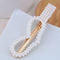 Korean Fashion Pearl Side Clip All-match Simple Simple Pearl Fashion Word Clip Hairpin sku image 2