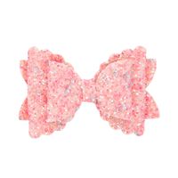 Girls Three-tier Bow-knot Hairpin Children's Sequined Bow-knot Edging Clip Colored Hair Clips Wholesale sku image 4