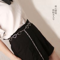 Fashion Love Waist Chain  Hollow Peach Heart All-match  Dress Decorative Belt Wholesale main image 2