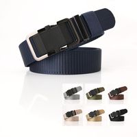 Ceinture En Nylon À La Mode En Alliage Sans Dents Avec Boucle Automatique Pour Hommes main image 2