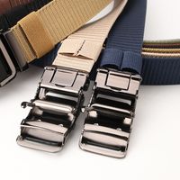 Fashion Nylon Belt Toothless Alloy Automatic Buckle Men's Belt Wholesale main image 6