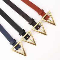 Fashion Triangle Buckle Thin Belt Personality Decorative Belt main image 4