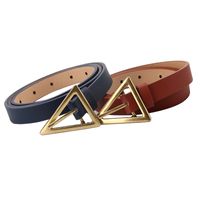 Fashion Triangle Buckle Thin Belt Personality Decorative Belt main image 3