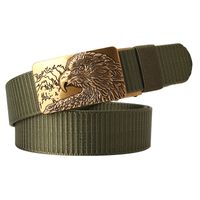 Fashion Tank Pattern Nylon Belt Toothless Eagle Head Alloy Buckle Sports Pants Belt main image 3