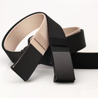 Nylon Canvas Toothless Automatic Buckle Belt Outdoor Sports Leisure Business Belt main image 1