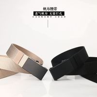 Nylon Canvas Toothless Automatic Buckle Belt Outdoor Sports Leisure Business Belt main image 6