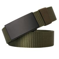 Nylon Canvas Toothless Automatic Buckle Belt Outdoor Sports Leisure Business Belt main image 3