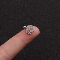 Ear Cartilage Rings & Studs Fashion Star 316 Stainless Steel  Copper Zircon main image 5