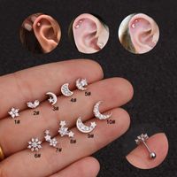 Ear Cartilage Rings & Studs Flower Copper main image 2