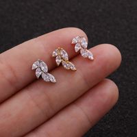 Ear Cartilage Rings & Studs Star 316 Stainless Steel  Copper Zircon main image 2