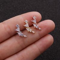 Ear Cartilage Rings & Studs Star 316 Stainless Steel  Copper Zircon main image 3