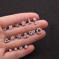 Ear Cartilage Rings & Studs Flower 316 Stainless Steel  Copper main image 1