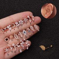 Ear Cartilage Rings & Studs Lady Animal 316 Stainless Steel  Copper main image 2