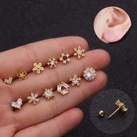 Ear Cartilage Rings & Studs Snowflake Copper Inlaid Shell main image 1
