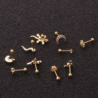 Ear Cartilage Rings & Studs Ethnic Style Animal 316 Stainless Steel  Copper main image 6