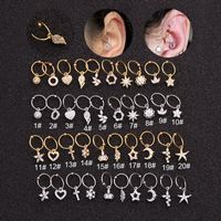 Ear Cartilage Rings & Studs Exaggerated Heart 316 Stainless Steel  Copper main image 1
