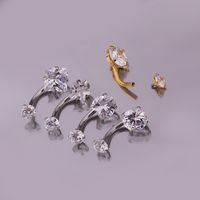 Fashion Star Stainless Steel Artificial Gemstones Belly Ring main image 4