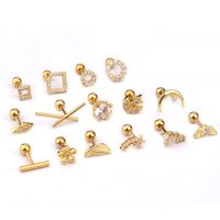 Ear Cartilage Rings & Studs Lady Geometric Copper main image 6
