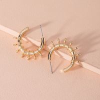 New Golden  Geometric C-shaped Women's Earrings Wholesale main image 3