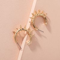 New Golden  Geometric C-shaped Women's Earrings Wholesale main image 5