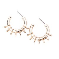 New Golden  Geometric C-shaped Women's Earrings Wholesale main image 6