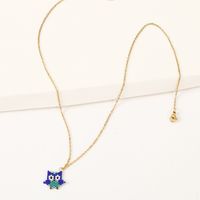 Fashion Hand-woven Owl  Rice Bead Animal Pendant Women's Necklace main image 4