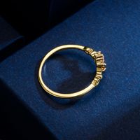 Korea Simple Ruby Ring Gold-plated Micro-inlaid  Ring Wholesale main image 6