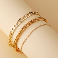 Creative Retro Simple Multi-layer Personality Punk Metal Chain Anklet Wholesale main image 1