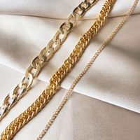 Creative Retro Simple Multi-layer Personality Punk Metal Chain Anklet Wholesale main image 3