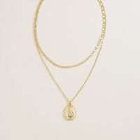 Fashion Double-layer Gold Coin Pendant Women's Necklace Wholesale main image 4