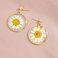 Boucles D&#39;oreilles En Bloc De Colle De Fleurs Séchées Populaires En Gros main image 1