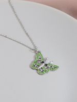 Fashion Diamond-studded Butterfly Pendant Women's Necklace Wholesale main image 3