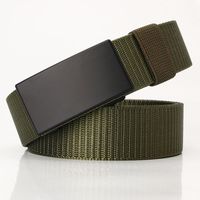 Nylon Canvas Toothless Automatic Buckle Belt Outdoor Sports Leisure Business Belt sku image 1