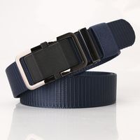 Ceinture En Nylon À La Mode En Alliage Sans Dents Avec Boucle Automatique Pour Hommes sku image 5