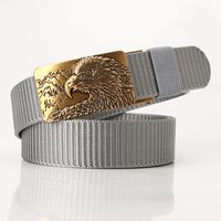 Fashion Tank Pattern Nylon Belt Toothless Eagle Head Alloy Buckle Sports Pants Belt sku image 3