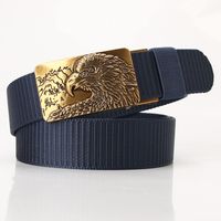 Fashion Tank Pattern Nylon Belt Toothless Eagle Head Alloy Buckle Sports Pants Belt sku image 5