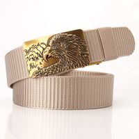 Fashion Tank Pattern Nylon Belt Toothless Eagle Head Alloy Buckle Sports Pants Belt sku image 6