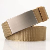 New  Automatic Buckle Business Casual Belt Nylon Canvas Casual Breathable Belt sku image 2